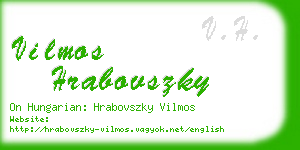 vilmos hrabovszky business card